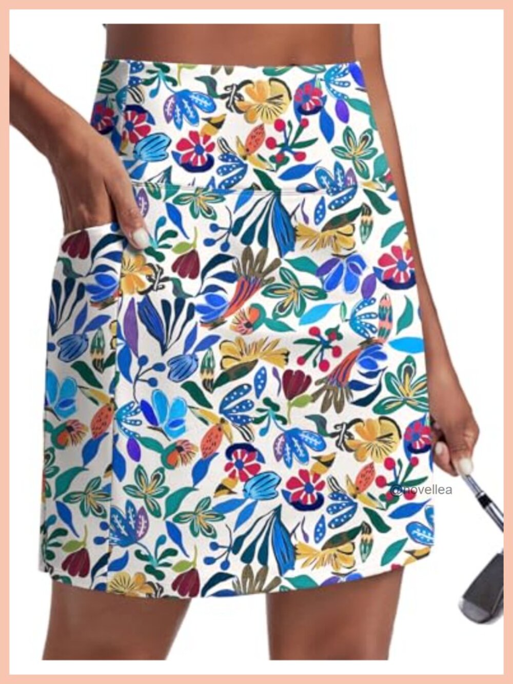 Knee Length Skorts with Pockets UPF 50+ Golf Skirt Athletic Skort